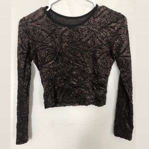 Vintage Velvet Crop Top